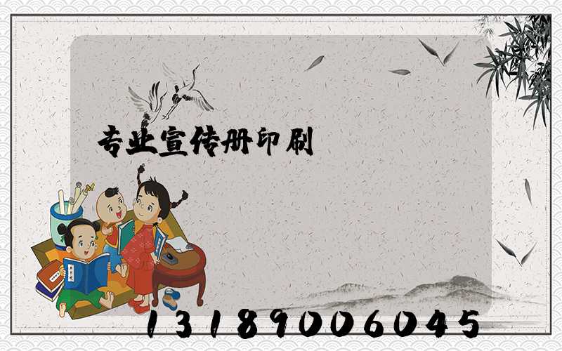 专业宣传册印刷