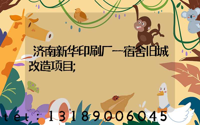 济南新华印刷厂一宿舍旧城改造项目